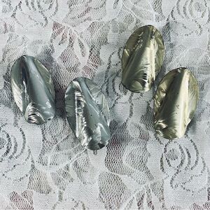 Vintage 1980s Silver and Gold Oversized Earrings 80s Glam Two Pair Lightweight